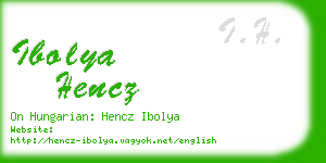 ibolya hencz business card